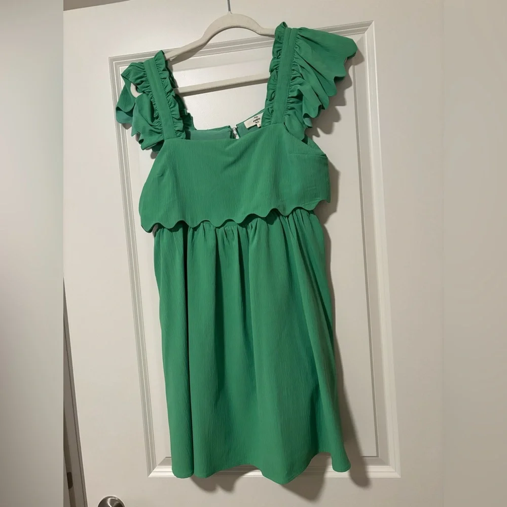 Entro Green Ruffle Dress - Picture 1 of 4